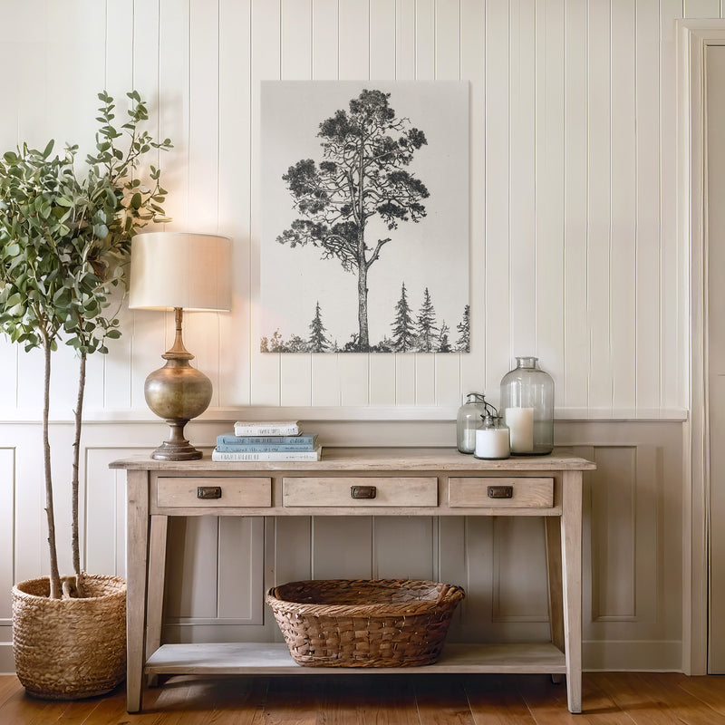 Black and White Tree Illustration No2 - Sage and Rose Prints