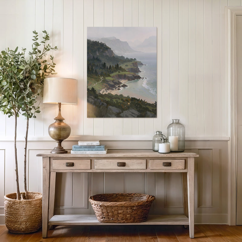 Pacific Coast Painting No1 - Sage and Rose Prints