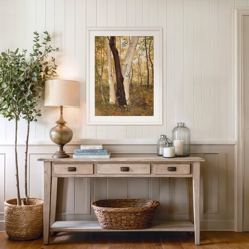 Peaceful Fall Forest - Sage and Rose Prints