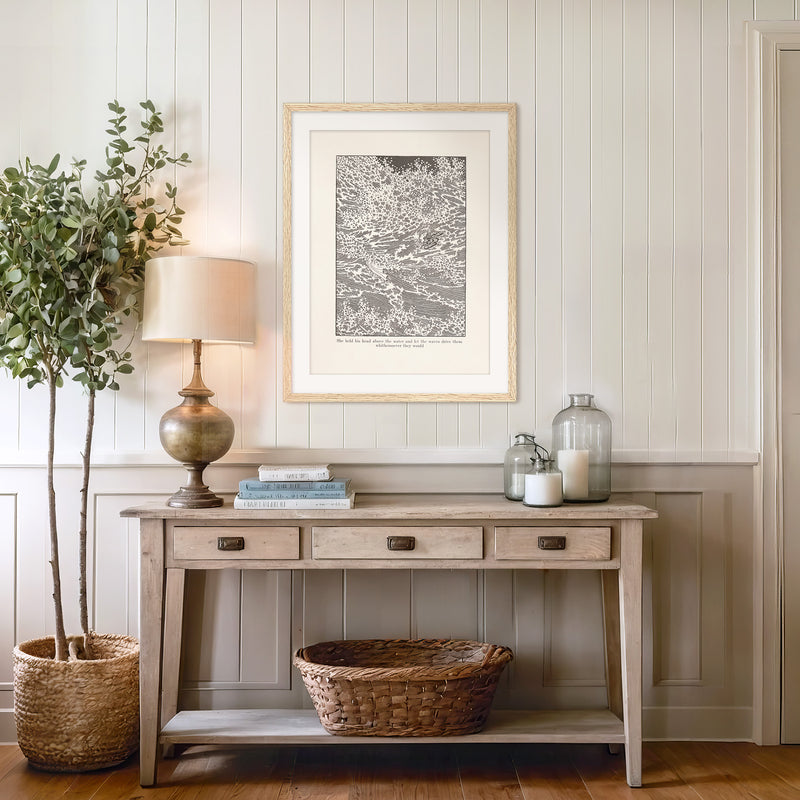 Abstract Wabi Sabi Waves Print - Sage and Rose Prints