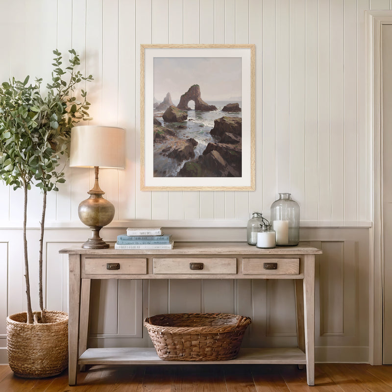 Coastal Rock Arches No1 - Sage and Rose Prints