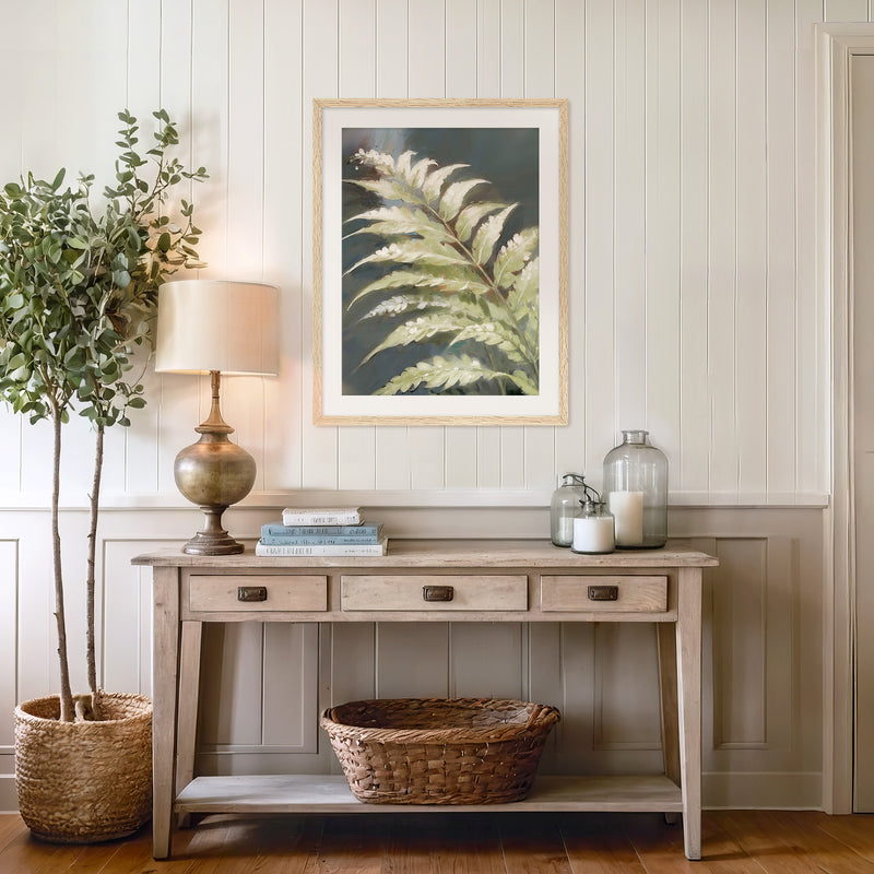 Fern Forest Leaf Botanical Art No1 - Sage and Rose Prints