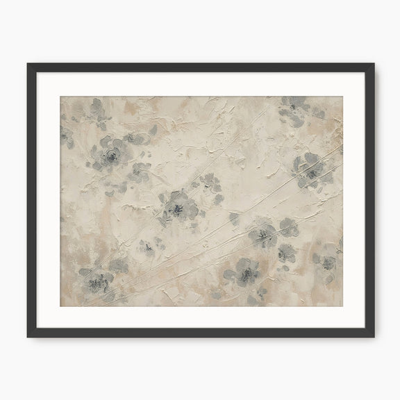 Abstract Textured Flower Painting Print 1 - Sage and Rose Prints