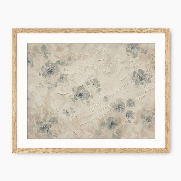 Abstract Textured Flower Painting Print 1 - Sage and Rose Prints