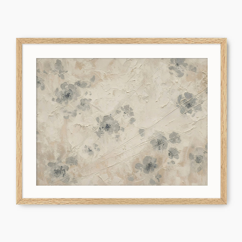 Abstract Textured Flower Painting Print 1 - Sage and Rose Prints