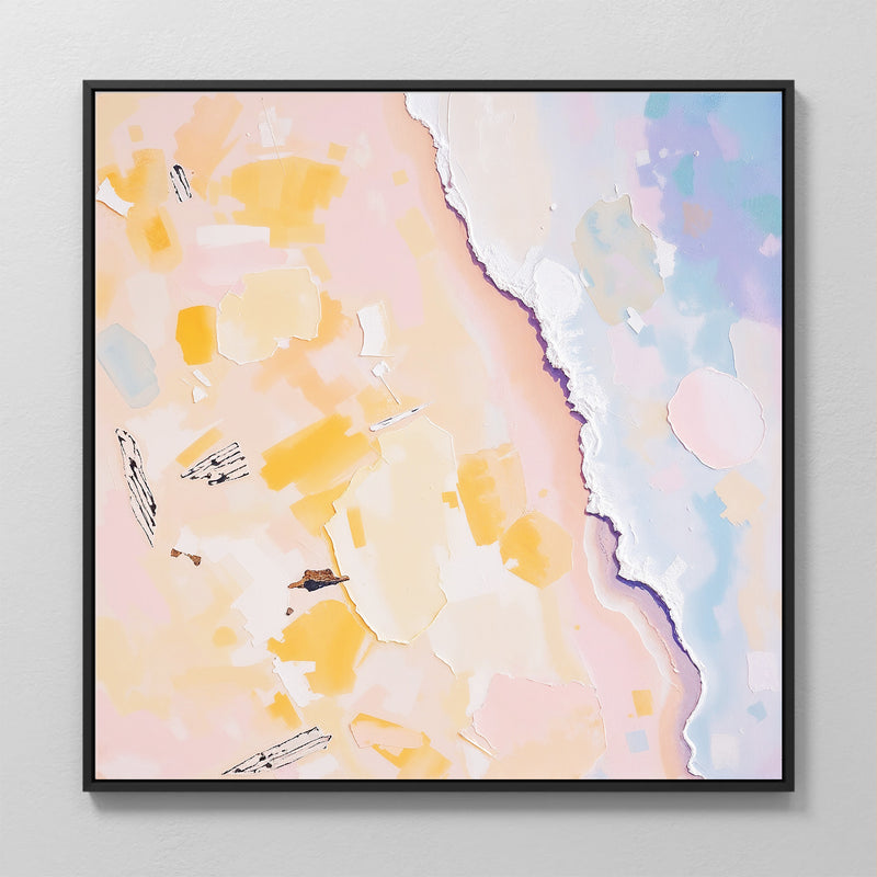 Birds-Eye Beach with Lavender Fog - Sage and Rose Prints