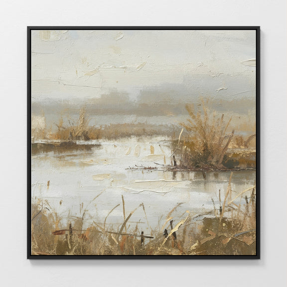 AK-55 - Textured Tan Grasses Impressionist  Print - Sage and Rose Prints