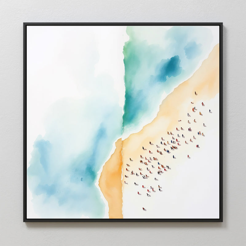 Abstract Watercolor Beach - Sage and Rose Prints