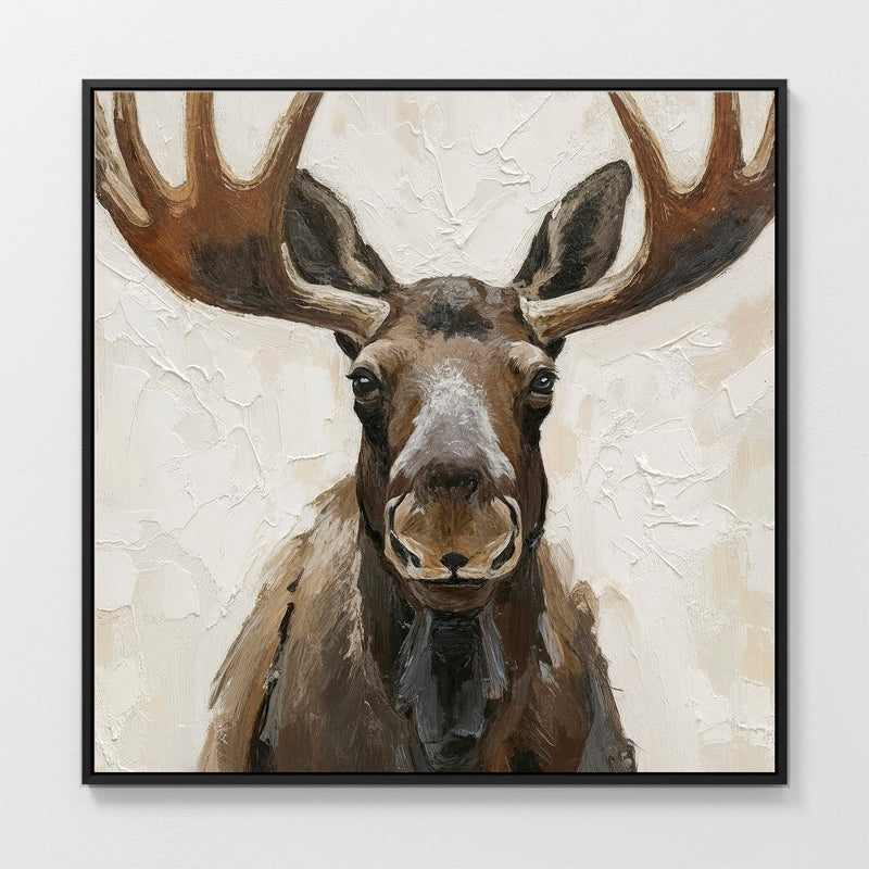 40- Portrait of a Moose Painting Print - Sage and Rose Prints