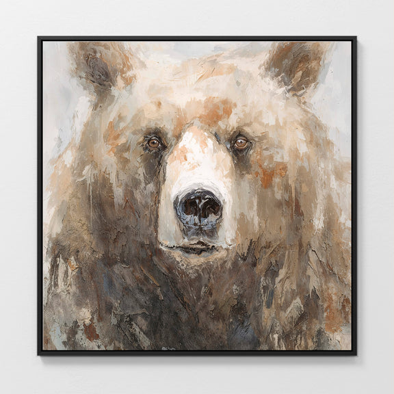 AK-37-Abstract Bear Painting Print - Sage and Rose Prints