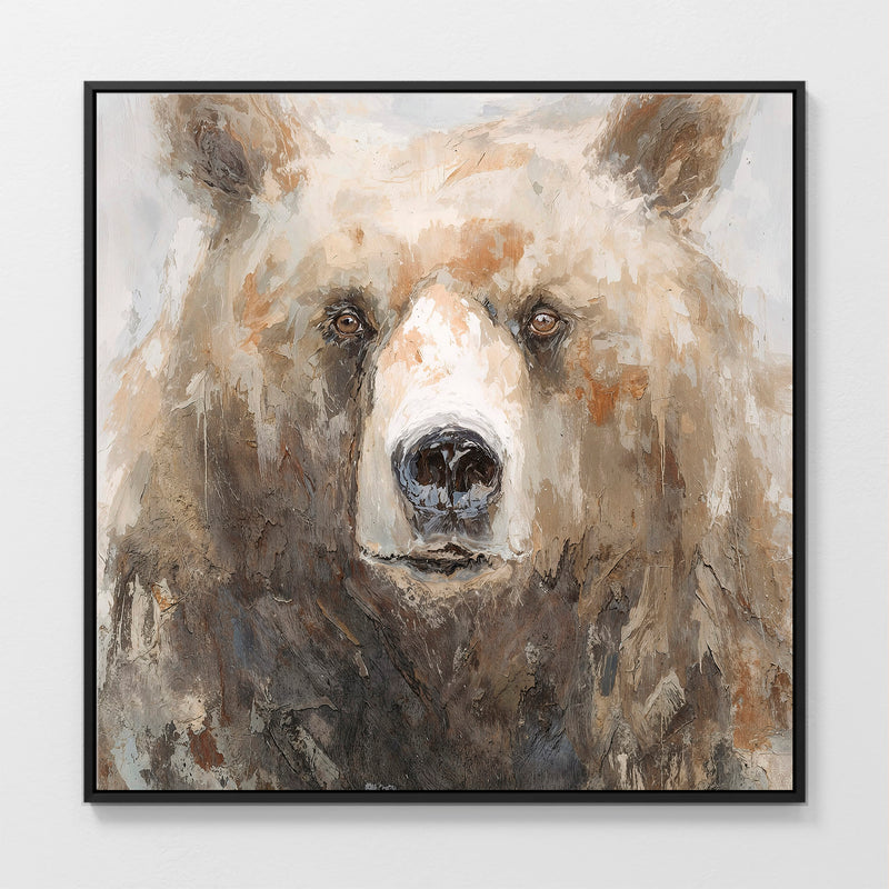 AK-37-Abstract Bear Painting Print - Sage and Rose Prints