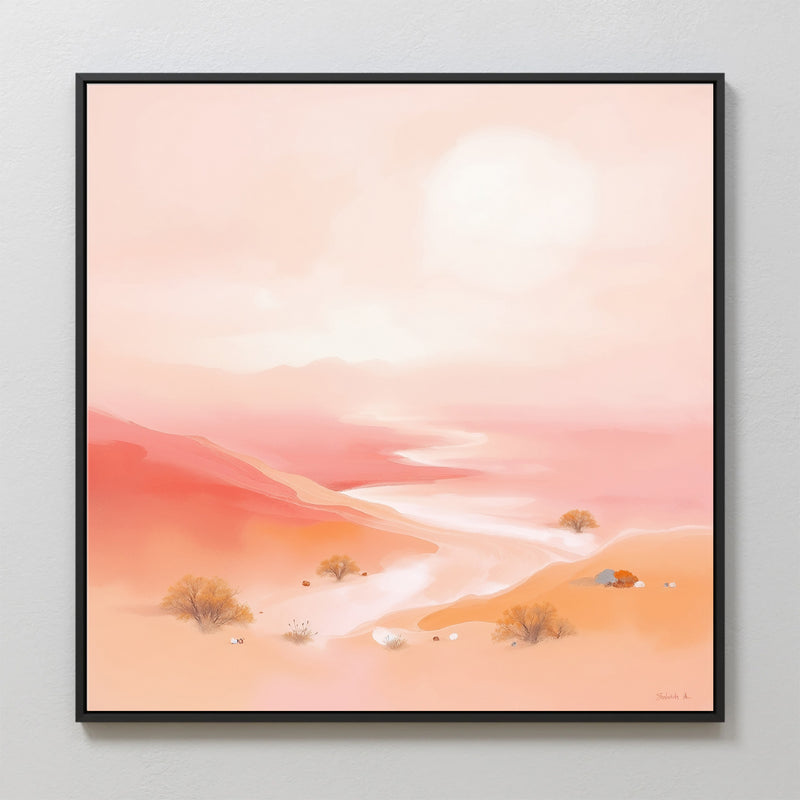 Peach and Orange Desert Art - Sage and Rose Prints