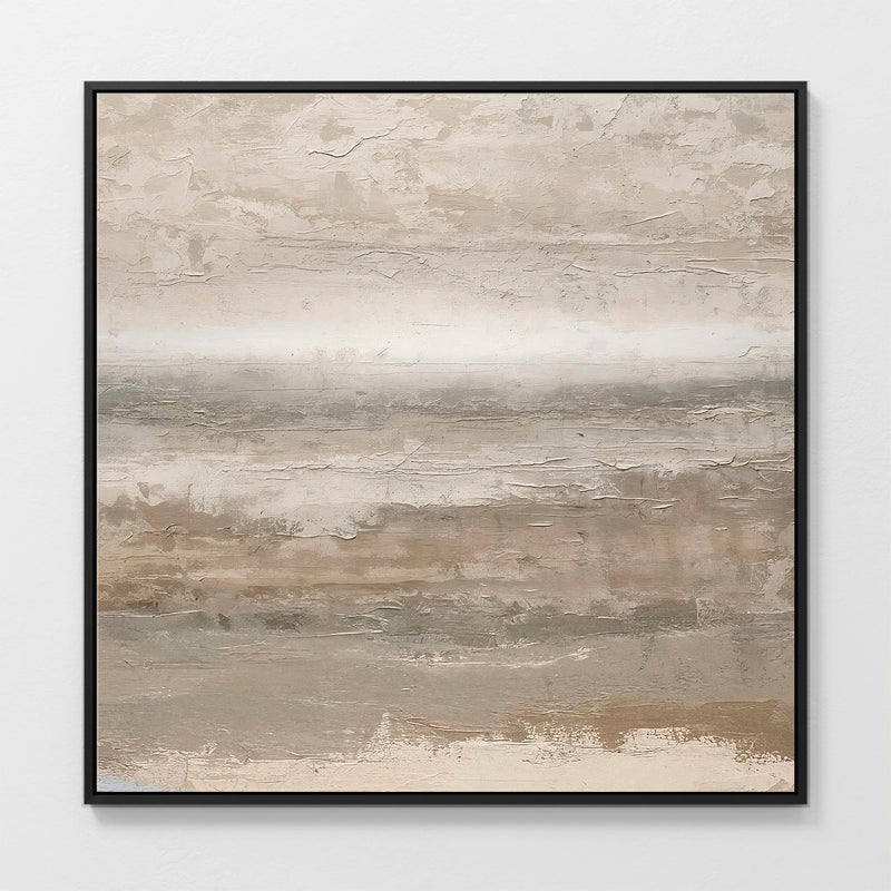 AK-52- Tan Minimalist Abstract Art Print - Sage and Rose Prints