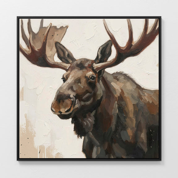 39- Moose Impressionist Painting Print - Sage and Rose Prints