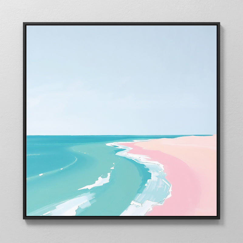 Minimalist Teal Tropical Painting - Sage and Rose Prints