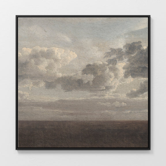 AK-49- Vintage Old Masters Cloudy Sky Landscape - Sage and Rose Prints