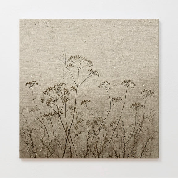 AK-45-Vintage Tan Flowers Sketch - Sage and Rose Prints