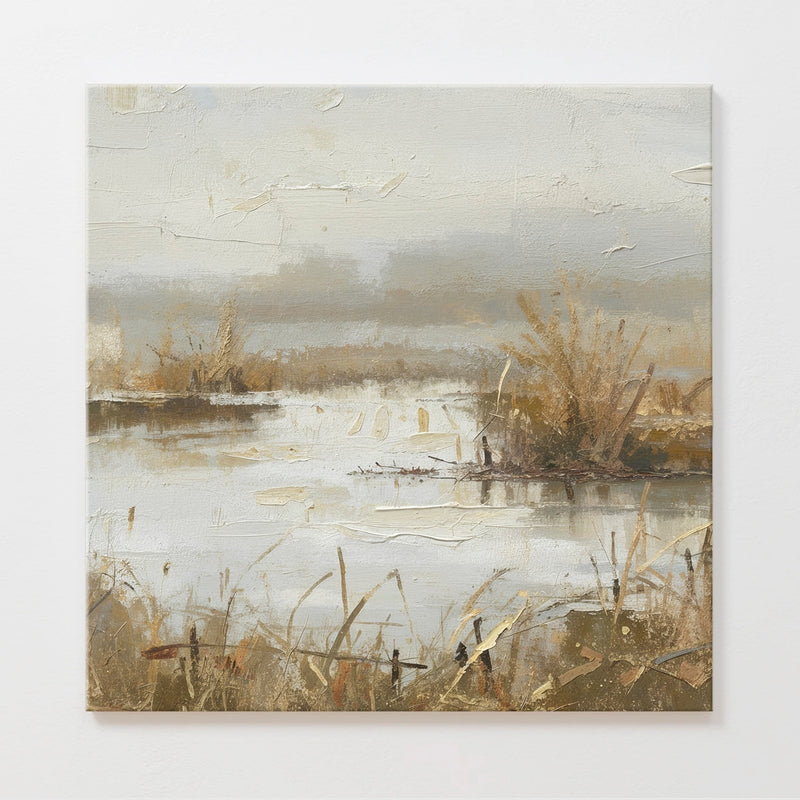 AK-55 - Textured Tan Grasses Impressionist  Print - Sage and Rose Prints