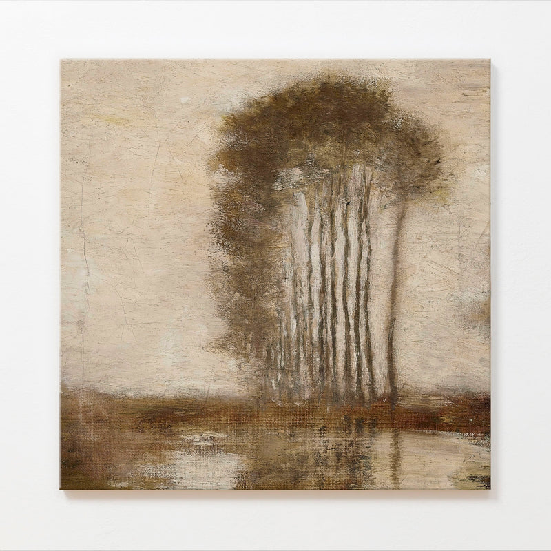 AK-47 Muted Impressionist Tree Landscape Print - Sage and Rose Prints
