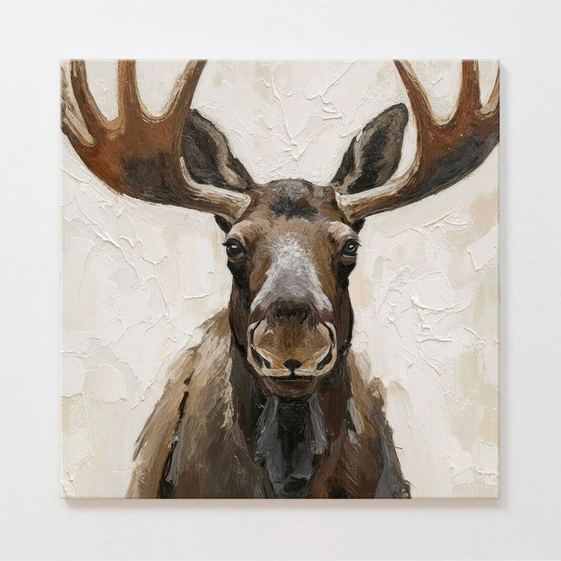 40- Portrait of a Moose Painting Print - Sage and Rose Prints