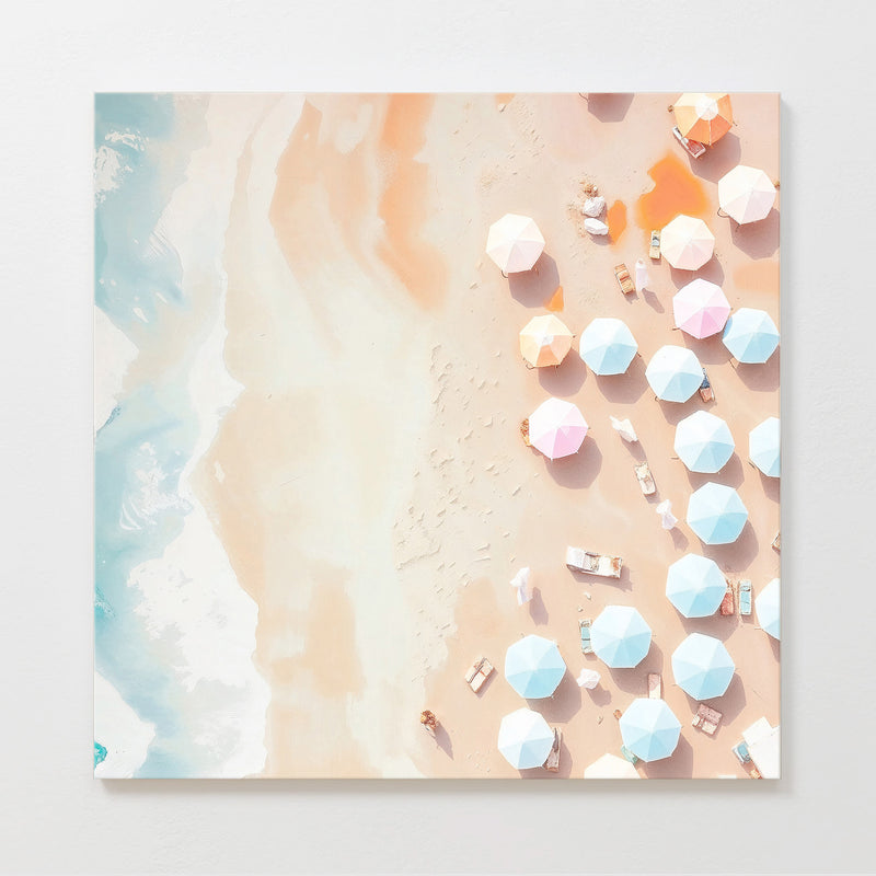 Beach Umbrellas from Above - Sage and Rose Prints