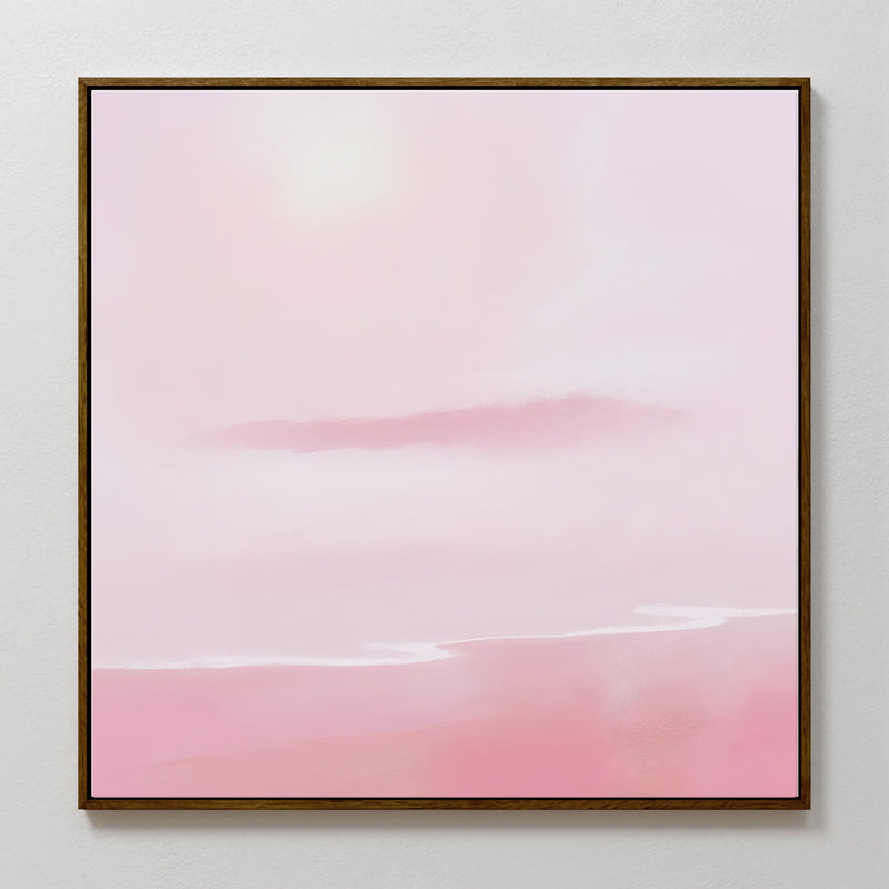 Soft Pink Abstract Beach - Sage and Rose Prints