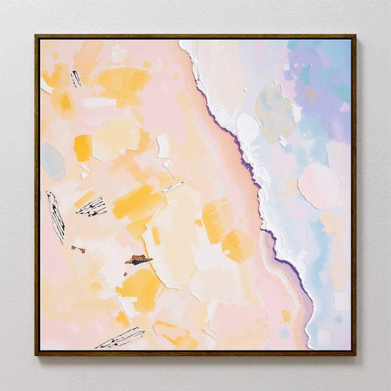 Birds-Eye Beach with Lavender Fog - Sage and Rose Prints