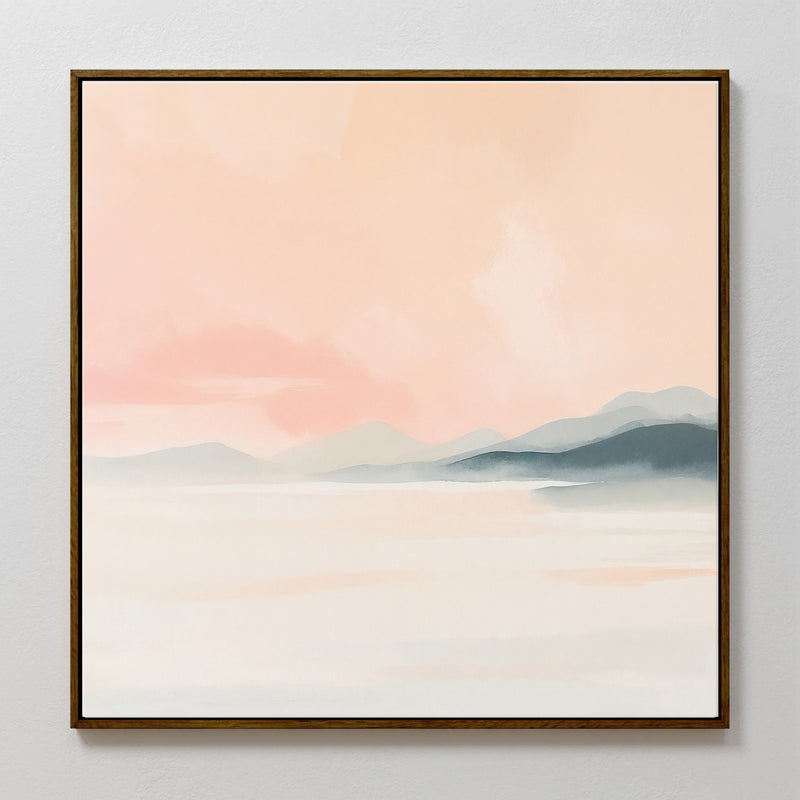 Misty Valley with Blush Pink - Sage and Rose Prints