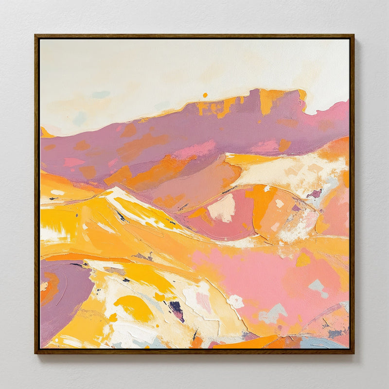 Bright Sunny Desert Abstract Painting - Sage and Rose Prints