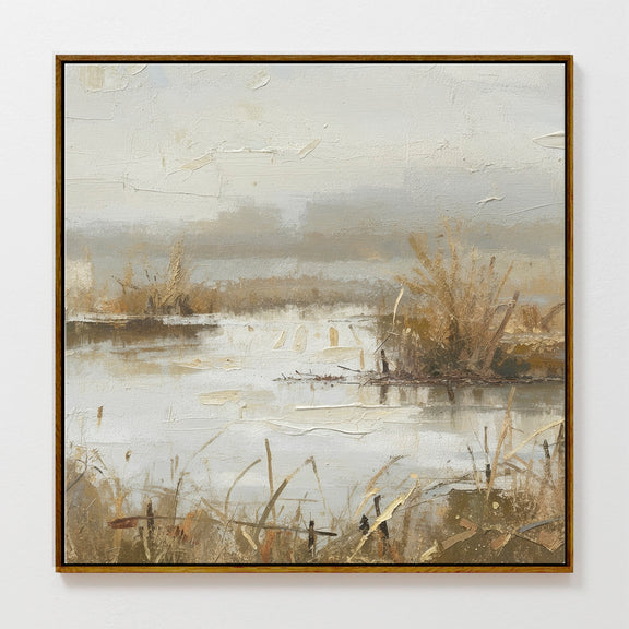 AK-55 - Textured Tan Grasses Impressionist  Print - Sage and Rose Prints