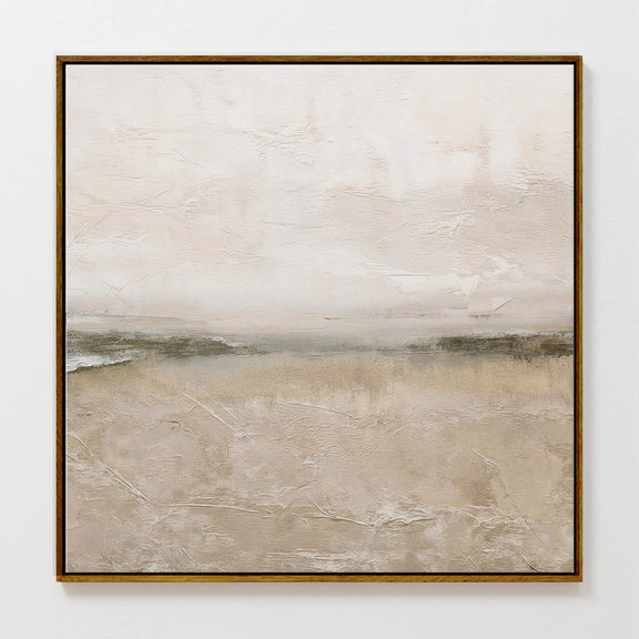 AK-56- Tan and Green Minimalist Modern Art Print - Sage and Rose Prints