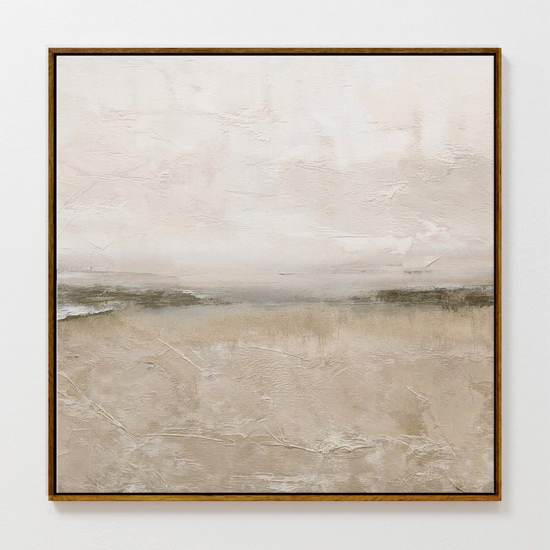 AK-56- Tan and Green Minimalist Modern Art Print - Sage and Rose Prints