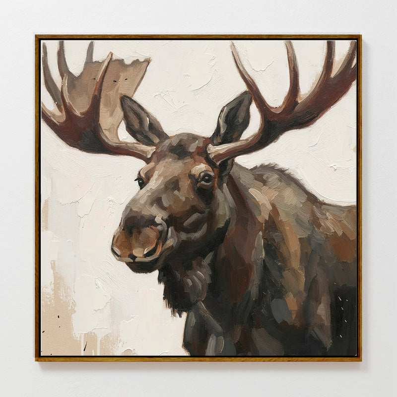 39- Moose Impressionist Painting Print - Sage and Rose Prints