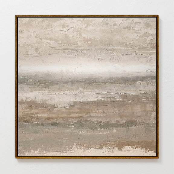 AK-52- Tan Minimalist Abstract Art Print - Sage and Rose Prints