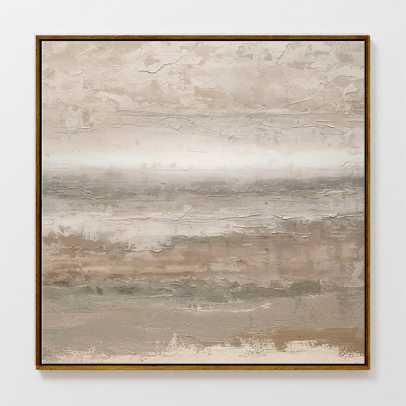 AK-52- Tan Minimalist Abstract Art Print - Sage and Rose Prints