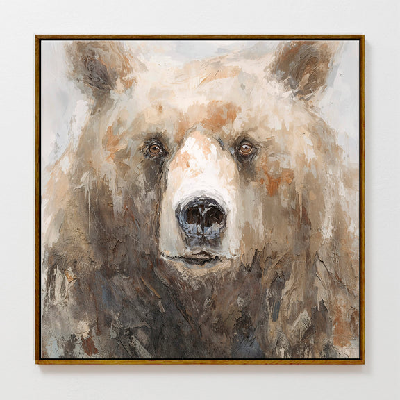 AK-37-Abstract Bear Painting Print - Sage and Rose Prints