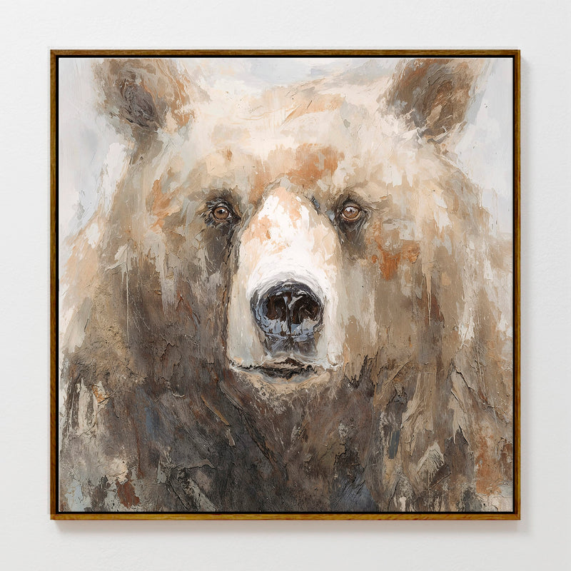 AK-37-Abstract Bear Painting Print - Sage and Rose Prints