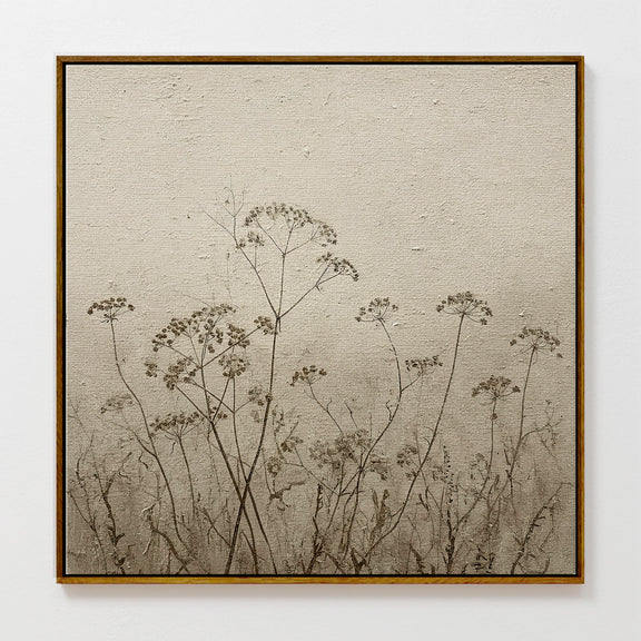 AK-45-Vintage Tan Flowers Sketch - Sage and Rose Prints