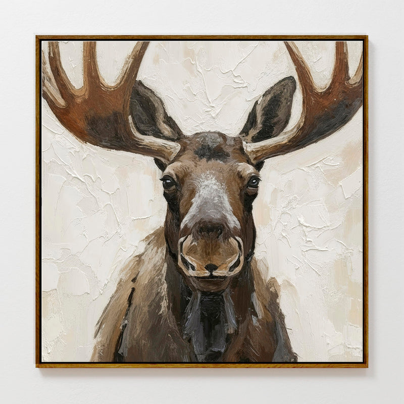 40- Portrait of a Moose Painting Print - Sage and Rose Prints