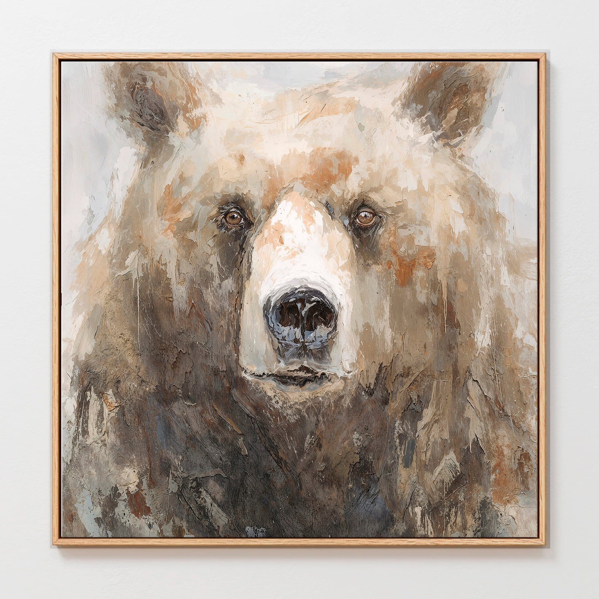 AK-37-Abstract Bear Painting Print - Sage and Rose Prints