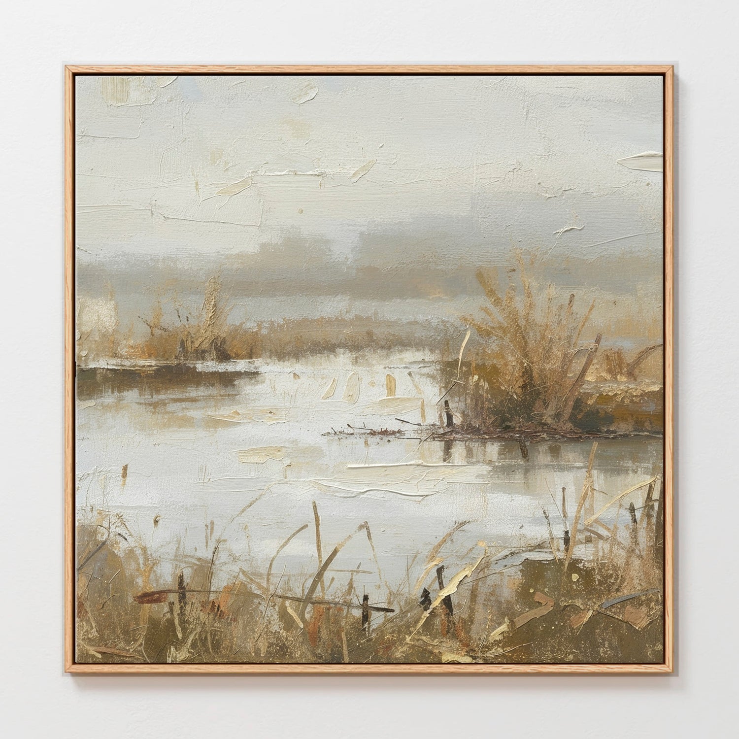 AK-55 - Textured Tan Grasses Impressionist  Print - Sage and Rose Prints