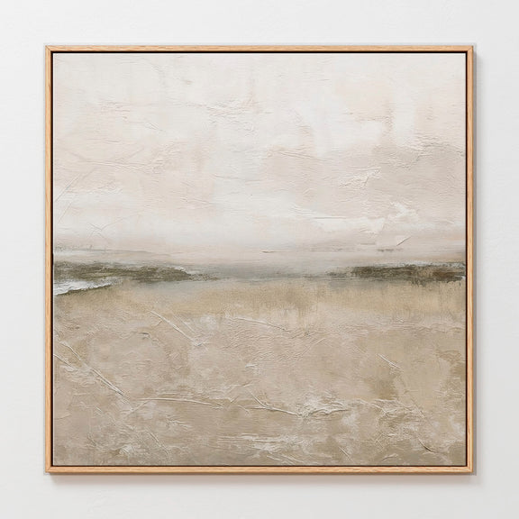 AK-56- Tan and Green Minimalist Modern Art Print - Sage and Rose Prints