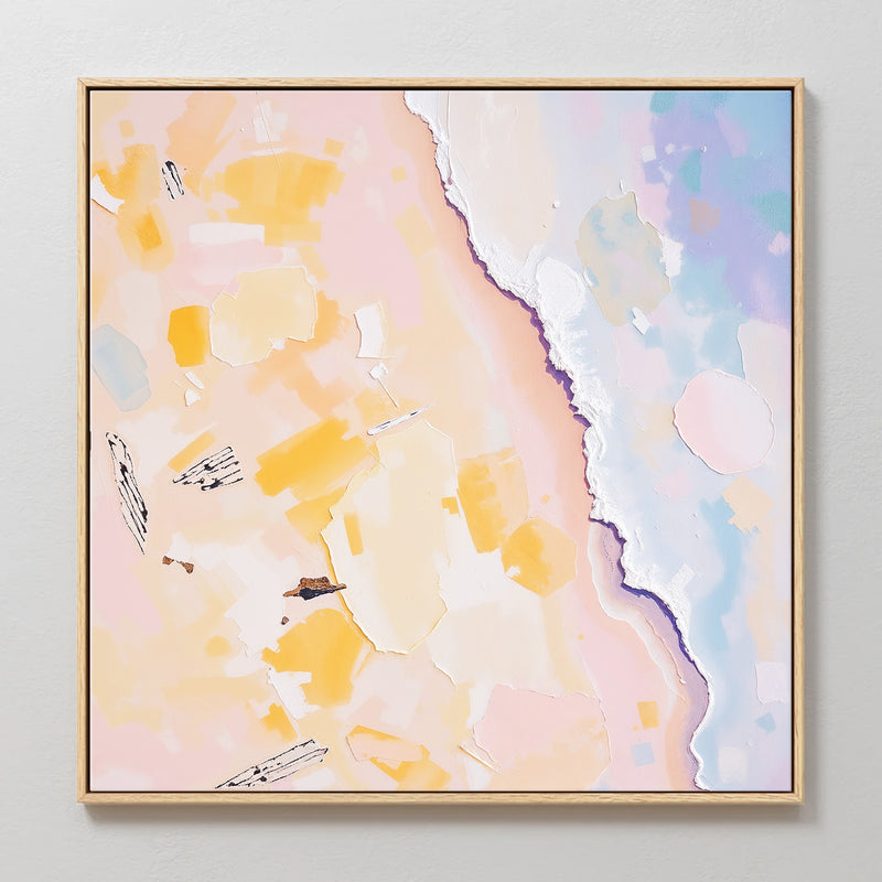 Birds-Eye Beach with Lavender Fog - Sage and Rose Prints