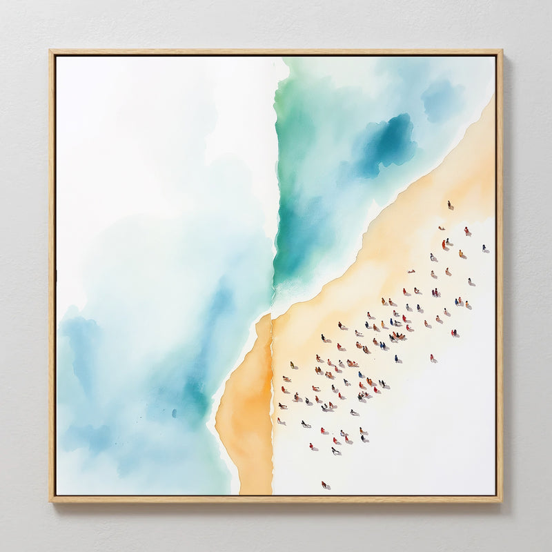 Abstract Watercolor Beach - Sage and Rose Prints