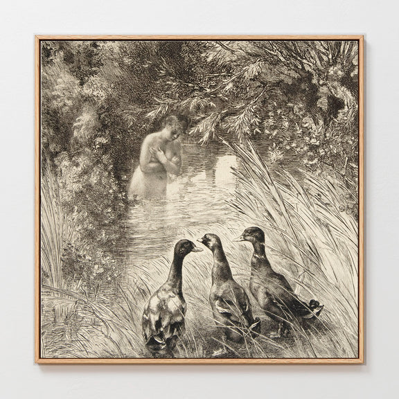 AK-23-Vintage Ducks Sketch A - Sage and Rose Prints