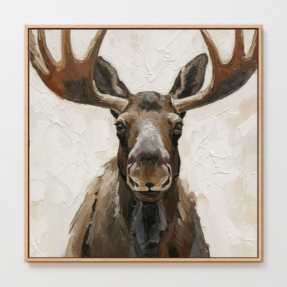 40- Portrait of a Moose Painting Print - Sage and Rose Prints