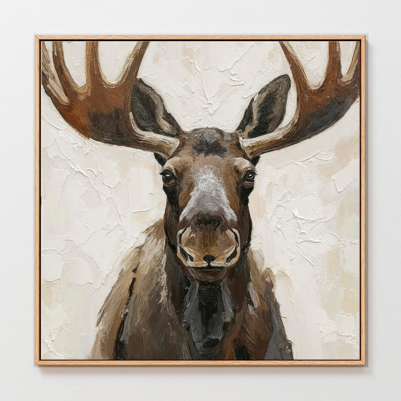 40- Portrait of a Moose Painting Print - Sage and Rose Prints