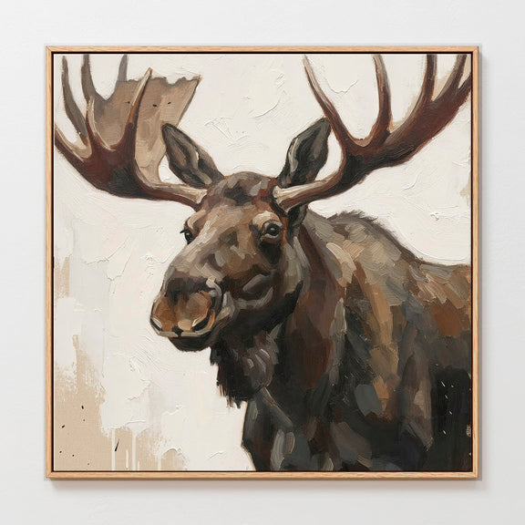39- Moose Impressionist Painting Print - Sage and Rose Prints