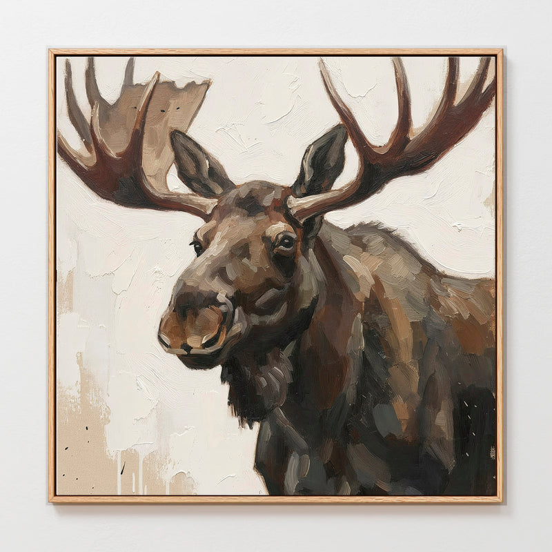 39- Moose Impressionist Painting Print - Sage and Rose Prints