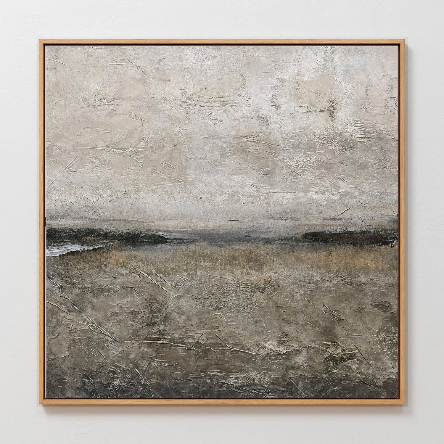 AK-51 Textured Grey Modern Minimalist Abstract Art Print - Sage and Rose Prints